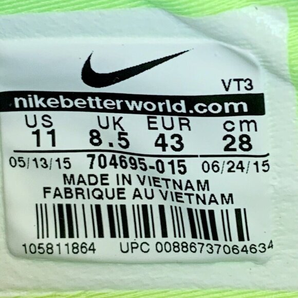 Nike Rare Free 5.0 TR Fit Mesh 704695 Womens 11 Gray Digital Yellow Swoosh comfy - Picture 5 of 12